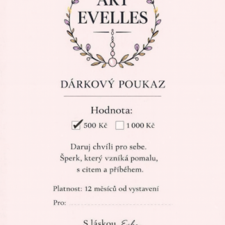 Dárkový poukaz Art Evelles v hodnotě 1000 Kč
